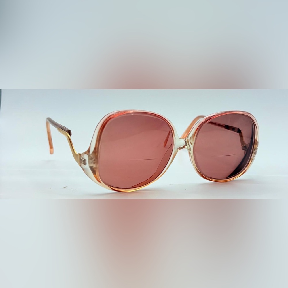 Vintage Simone Brown Blue Translucent Round Sunglasses Frames Only